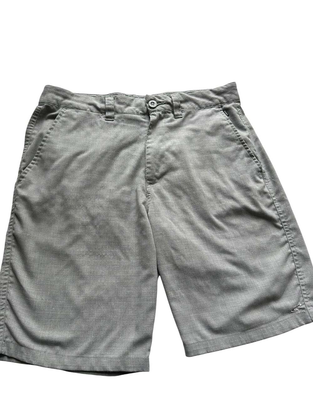 O'Neill Men's Gray Textured Hybrid Casual Shorts Size 32